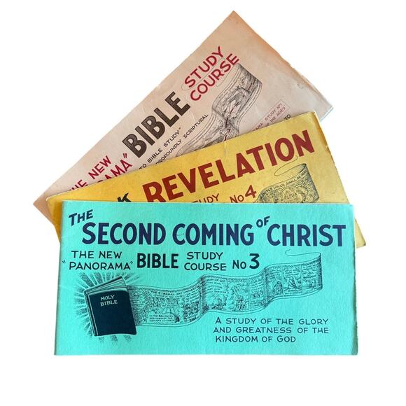 The New Panorama Other - 3PC Collectable The New Panorama Bible Study Course No 3 & 4 1966 Alfred Book